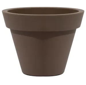 12.75" Large Brown Outdoor Patio Garden Planter