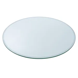 12" Round Clear Glass Table Tops