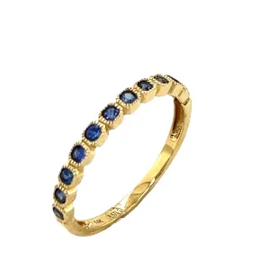 14k Blue Sapphire Stacking Ring