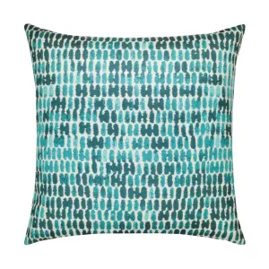 20" Square Elaine Smith Pillow  Thumbprint Aruba