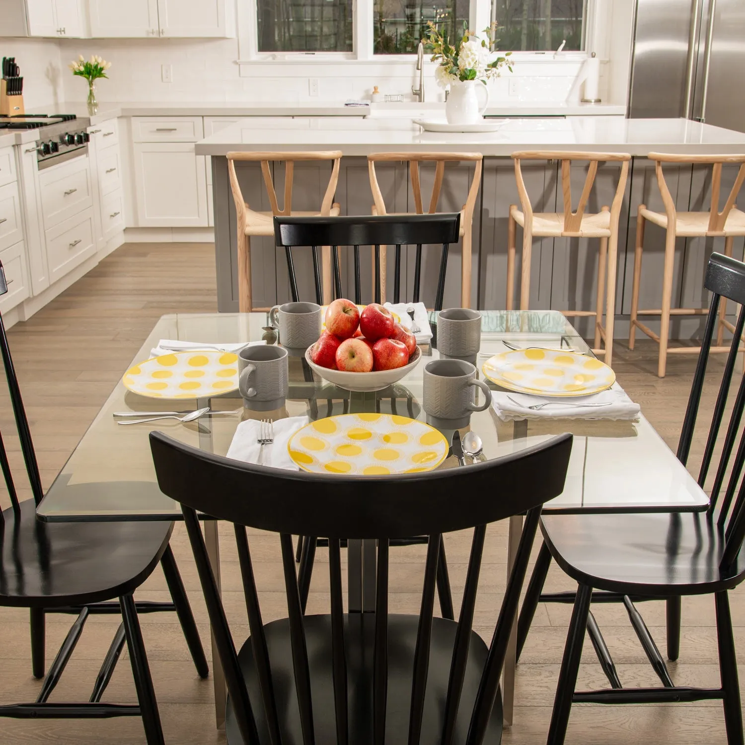 21" Square Clear Glass Table Tops