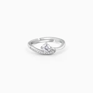 Anushka Sharma Silver Zircon Embrace Ring