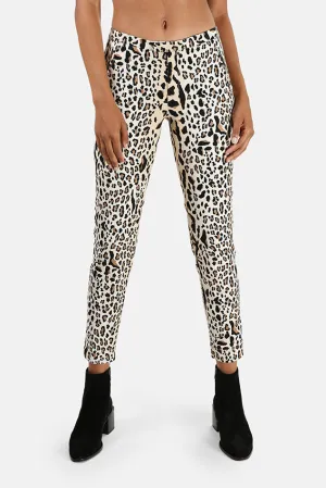 ATM Leopard Print Slim Pant