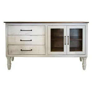 Avalon Rustic Farmhouse Sideboard (2 Color Options) - White Doors