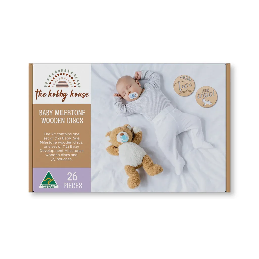 Baby Milestone Wooden Discs