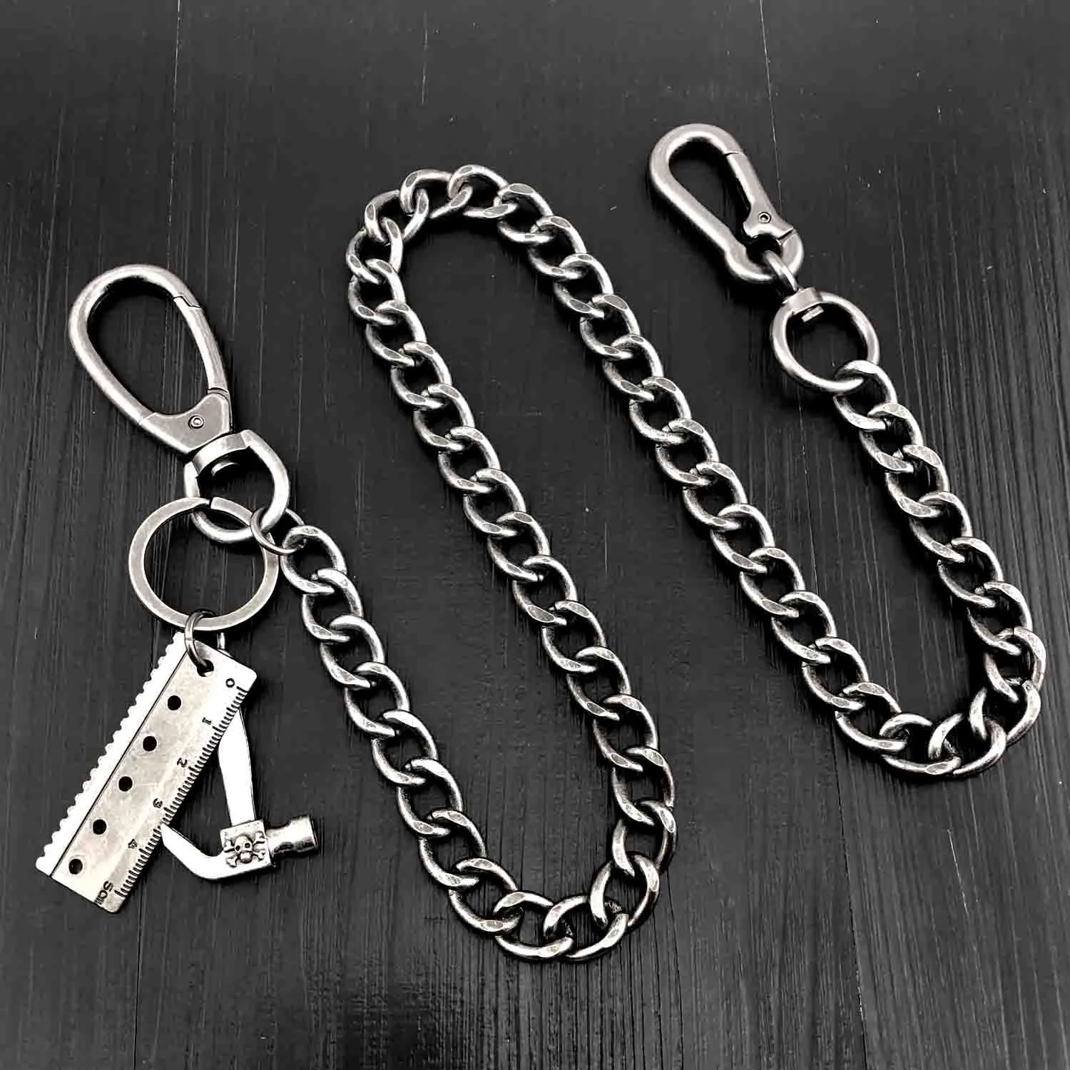 Badass Silver Mens Pants Chain Wallet Chain Long Wallet Chain Key Chain For Men