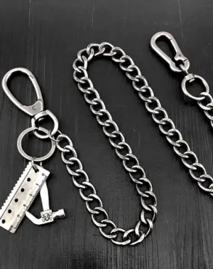 Badass Silver Mens Pants Chain Wallet Chain Long Wallet Chain Key Chain For Men