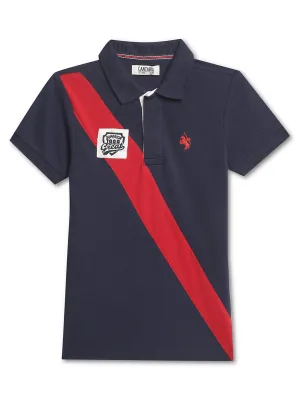 Cantabil Boys Polo Neck Navy Blue T-Shirt