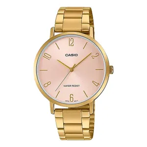 Casio Enticer Gold Tone Pink Dial Ladies Watch | LTP-VT01G-4BUDF