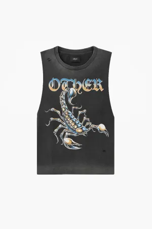 Chrome Scorpion Vintage Tank | Heavy Relic Black