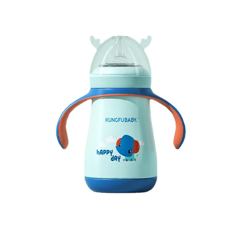 Cute Baby Milk Bottle for Feeding Milk Babies and Kids (Steel)