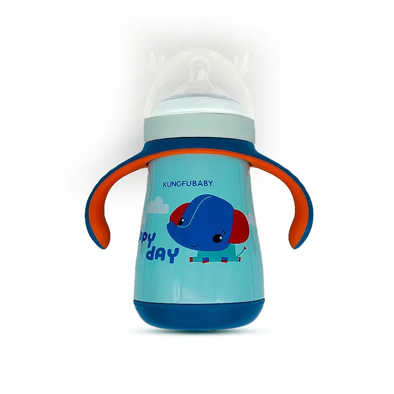 Cute Baby Milk Bottle for Feeding Milk Babies and Kids (Steel)