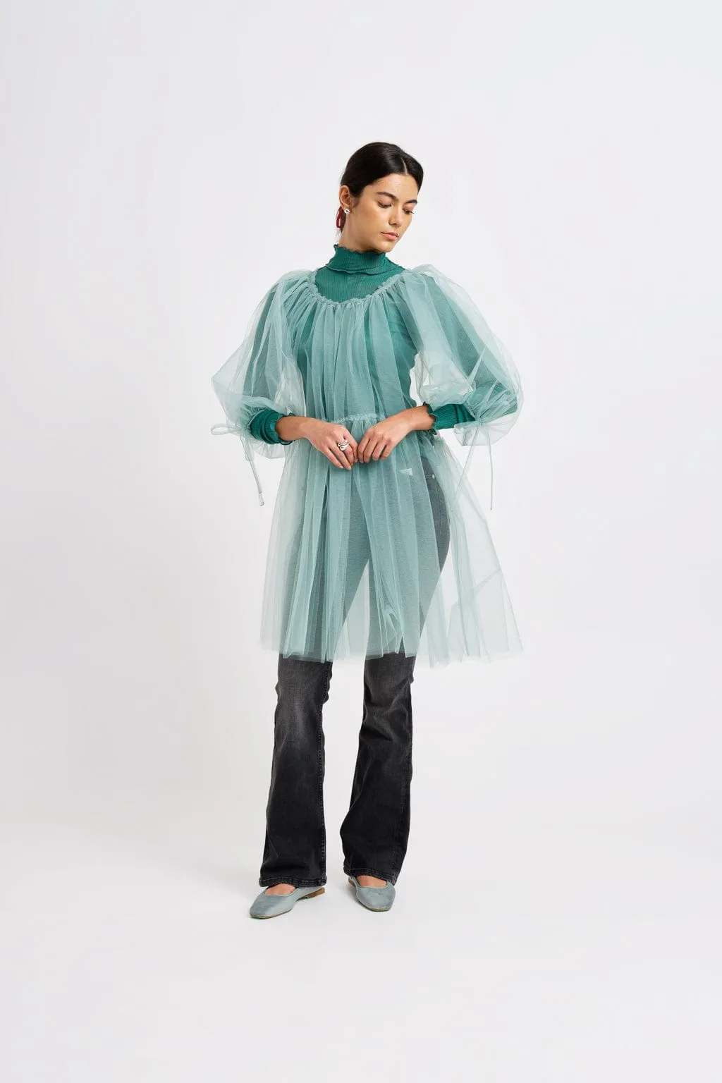 Fiona Tulle Seafoam Dress