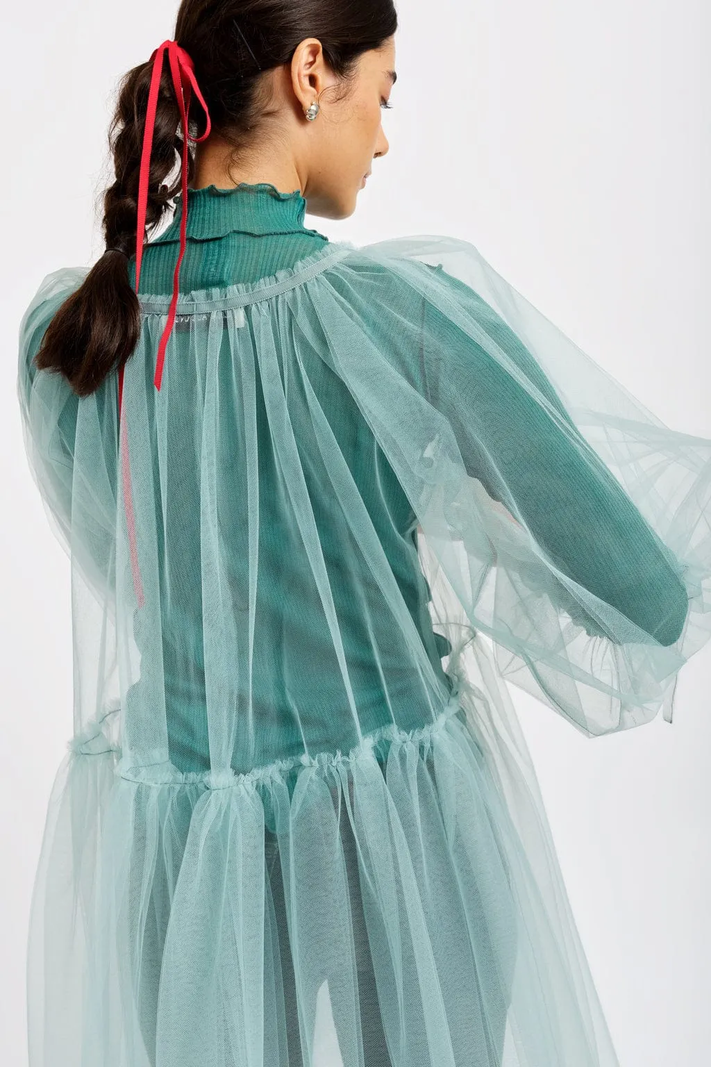 Fiona Tulle Seafoam Dress