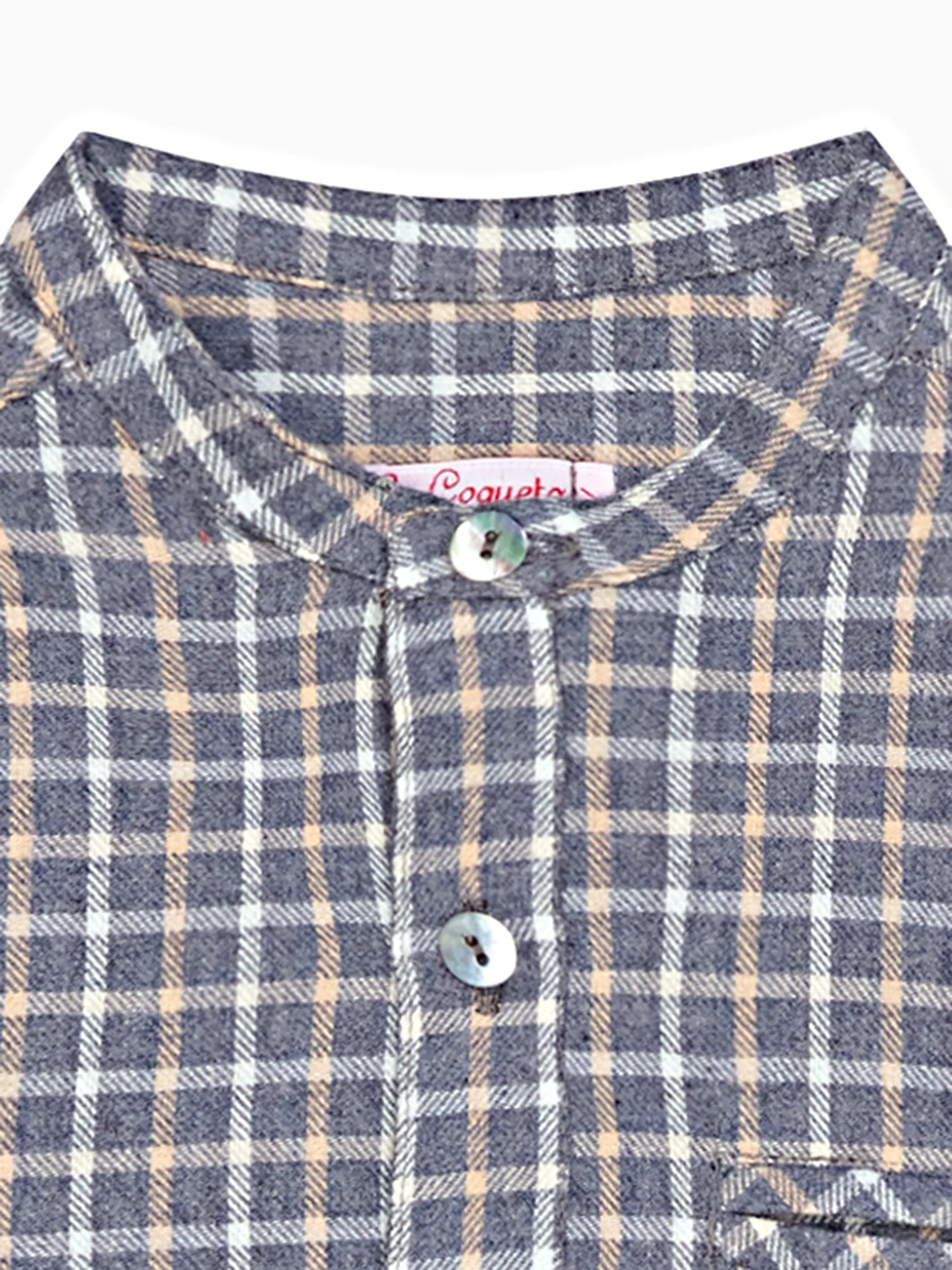 Grey Check Mateo Long Sleeve Boy Shirt