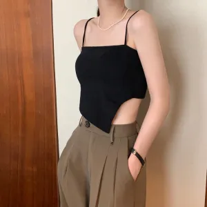 [Korean Style] Asymmetrical Spaghetti Cami Top