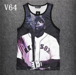 Men's Mesh Red Sox 3D Tank Top