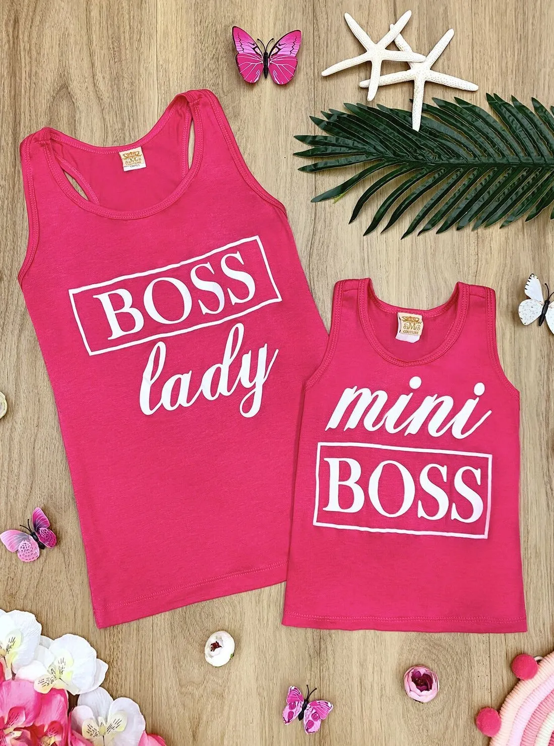 Mommy and Me Boss Besties Racerback Tank Top