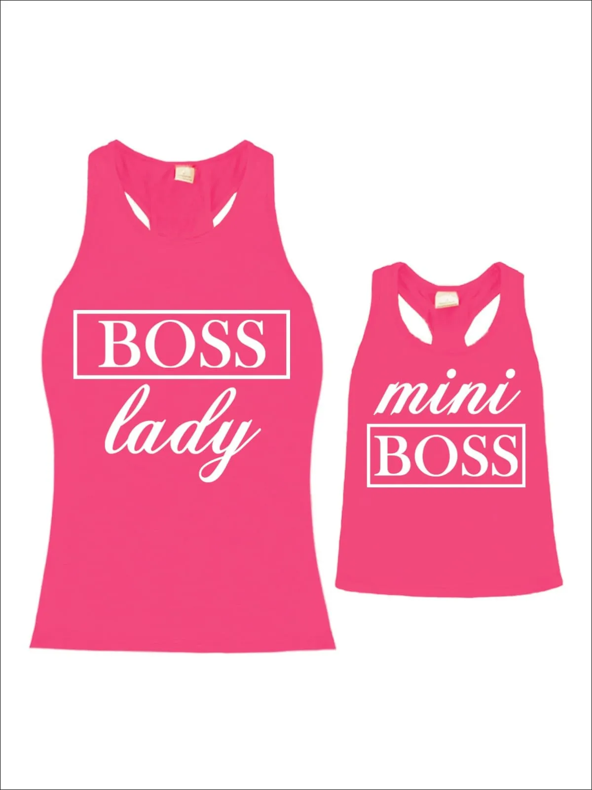 Mommy and Me Boss Besties Racerback Tank Top