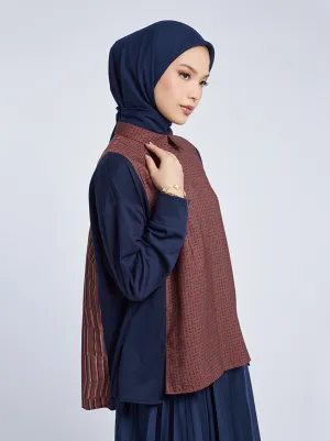 NESYA DROPSHOULDER TOP MIDNIGHT TERRA