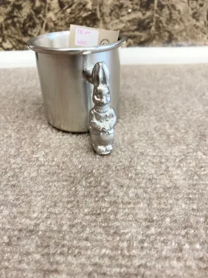 Pewter Bunny Rabbit  Baby Cup