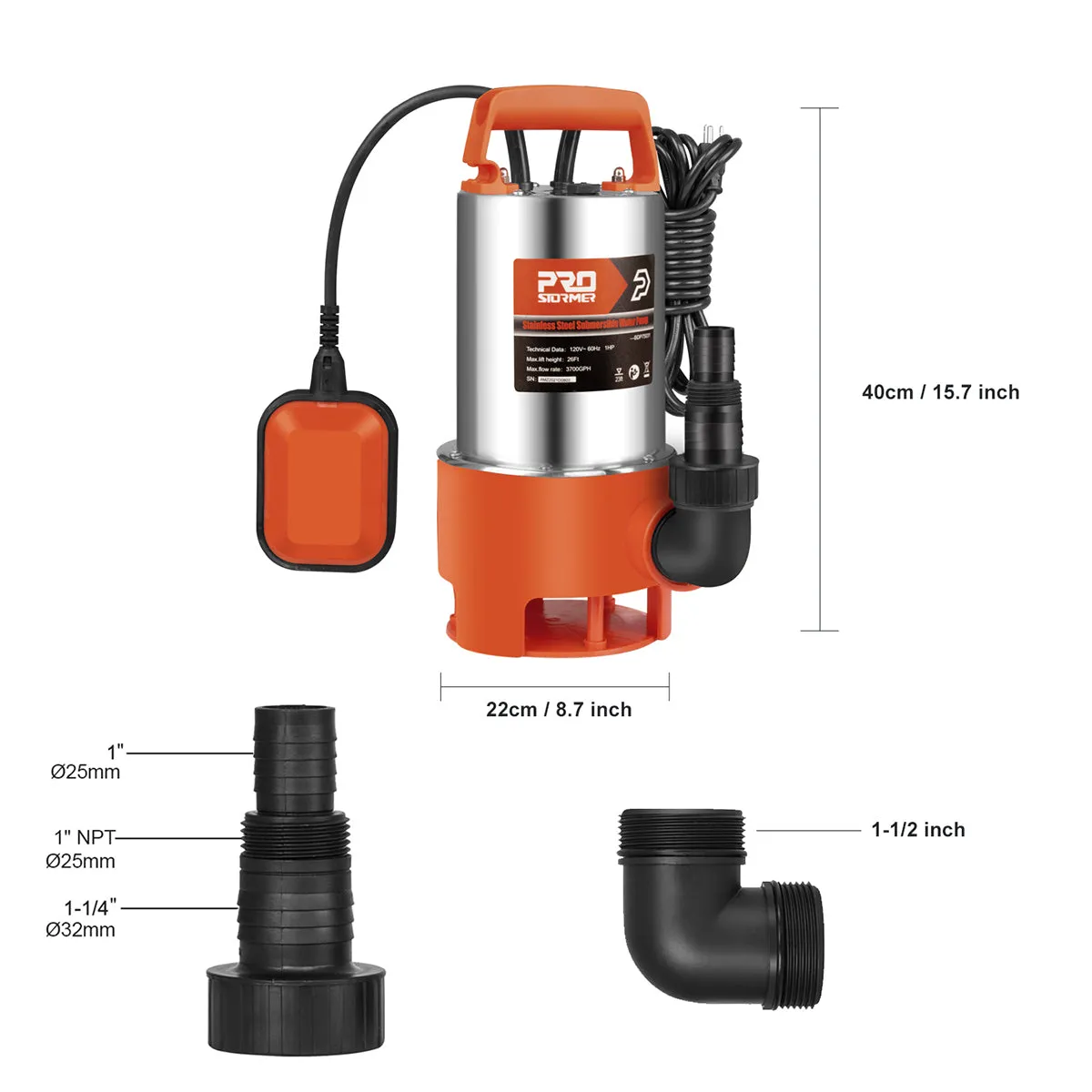 Stainless Steel Submersible Water Pump