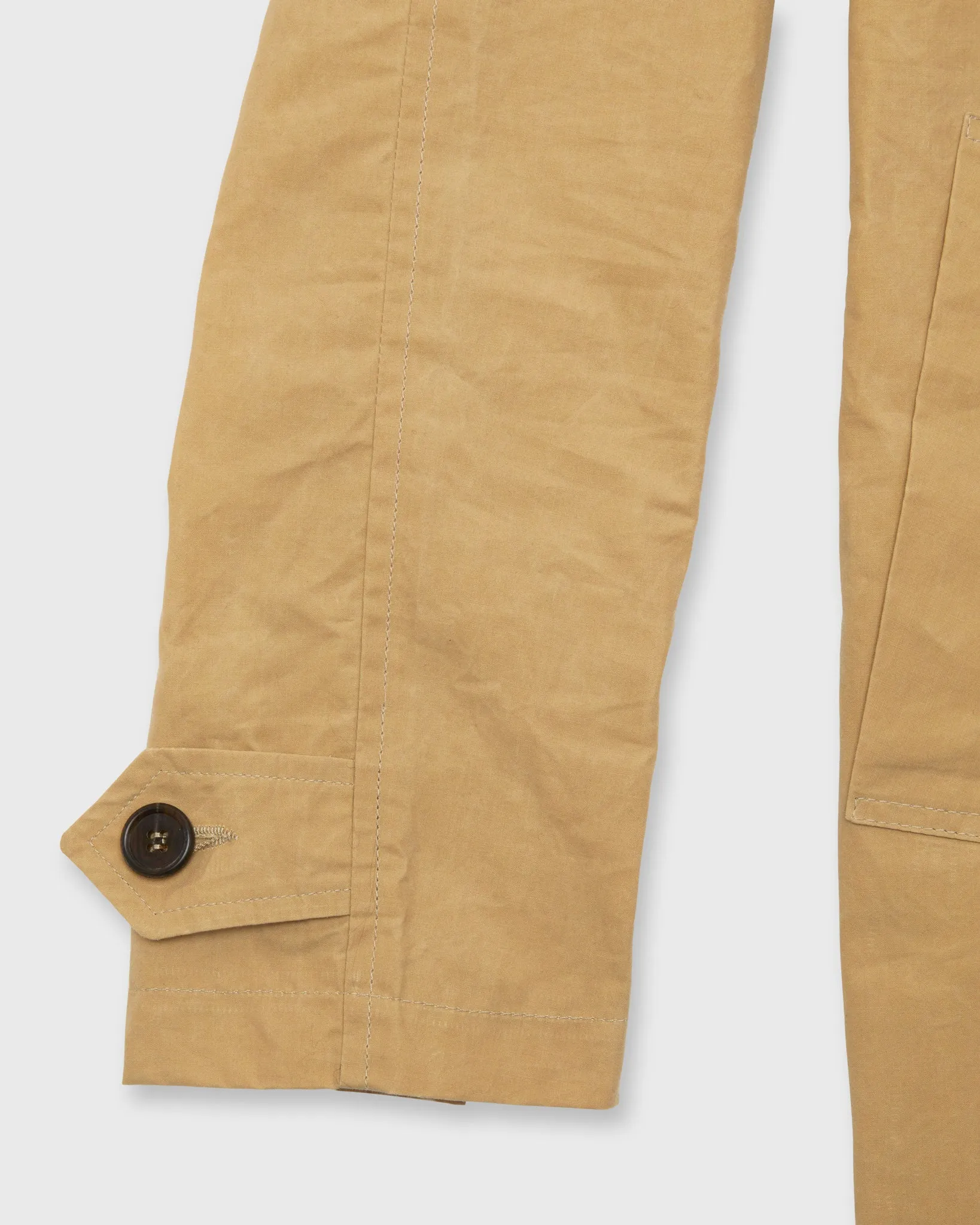 Traveler's Trench in Khaki Dry Waxed Poplin