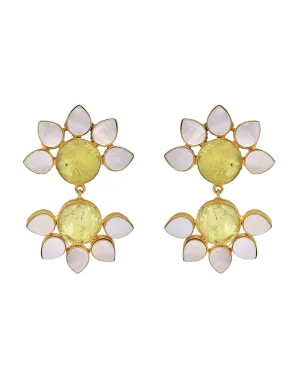 Twin Flora Earrings (Citrine)