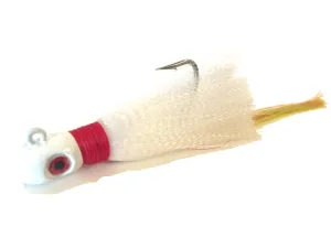 White & Red Flair Hawk Jig